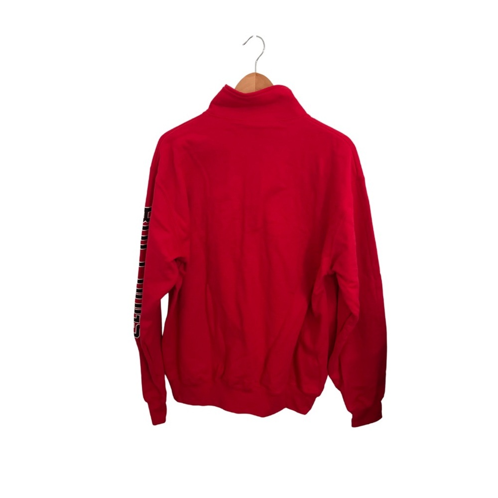 Champion Men's Red Zip-Up Sweater - Picture 2 of 4